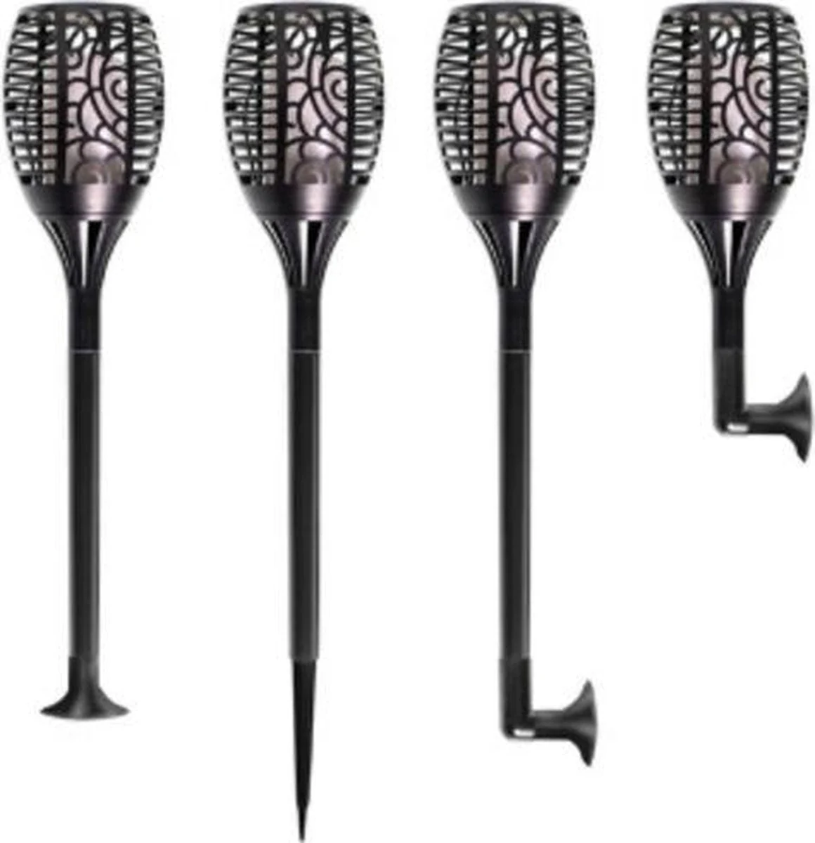3in1 Solar Tuinlamp Fakkel met sensor - Priklamp, Wandlamp en tafellamp in 1 - 41 cm - Image 7