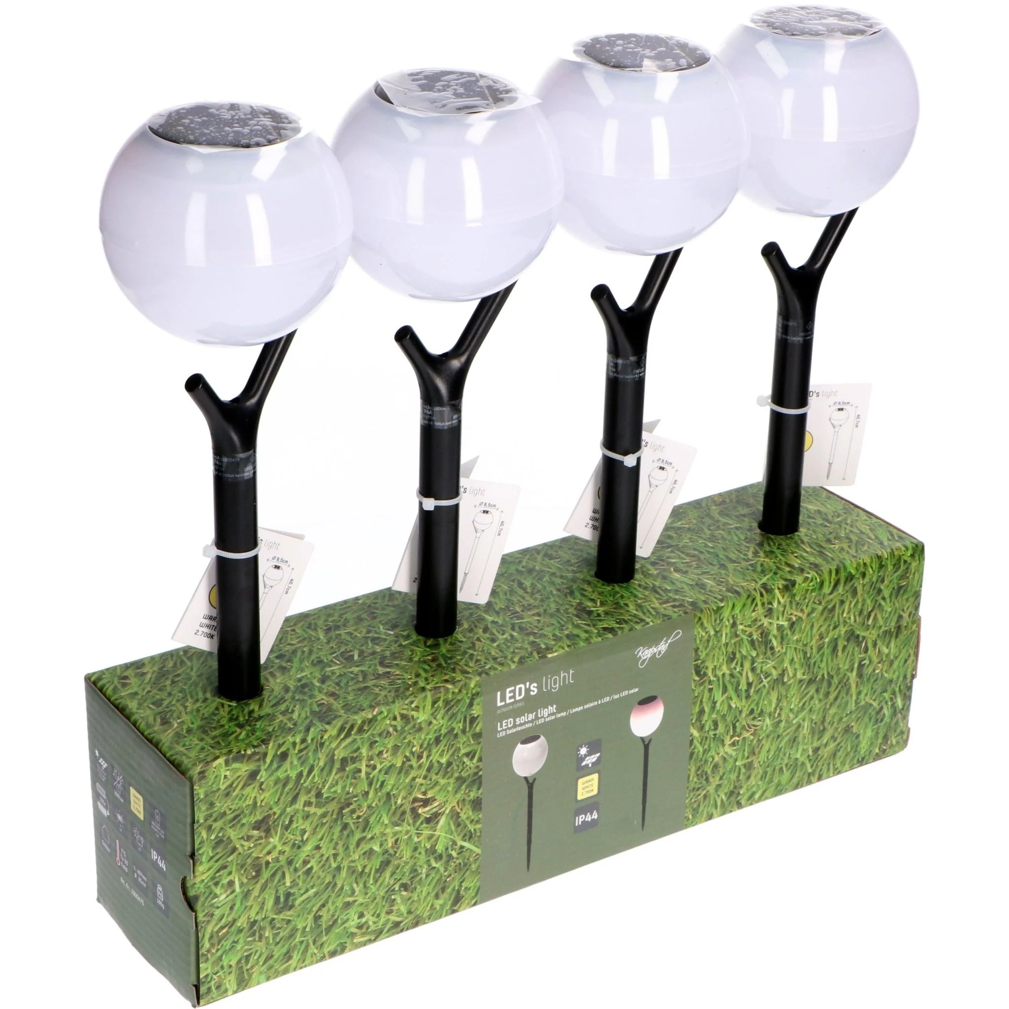 Solar LED Tuinlamp met sensor - Nice - Draadloos - Warm wit - Auto aan/uit - 40 cm - Image 2