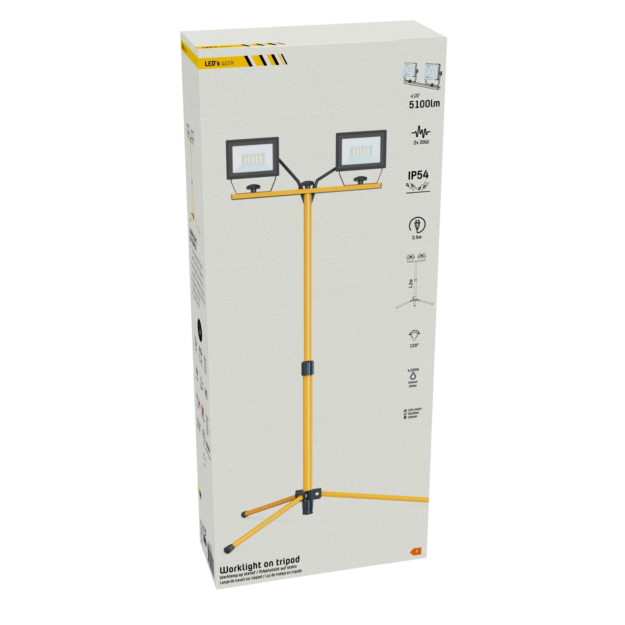 ProWork DUO Tripod LED werklampen op statief - In hoogte verstelbaar - 6370 lm - Image 11