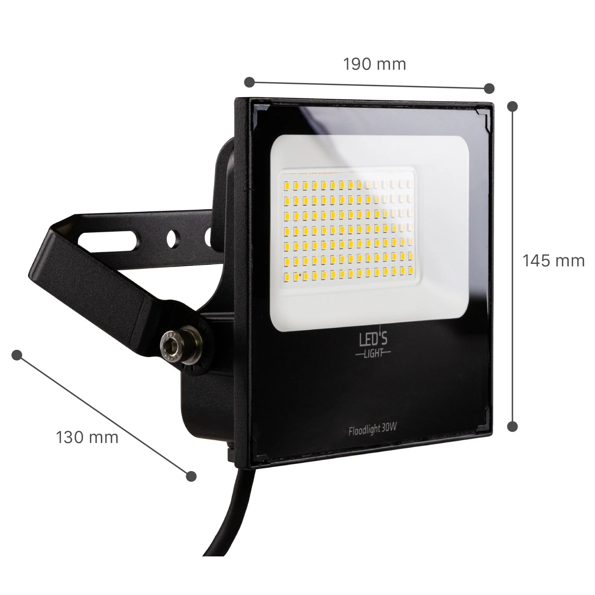 LED's Light Floodlight 4800 - Waterbestendig en Kantelbaar - 30W - Image 4