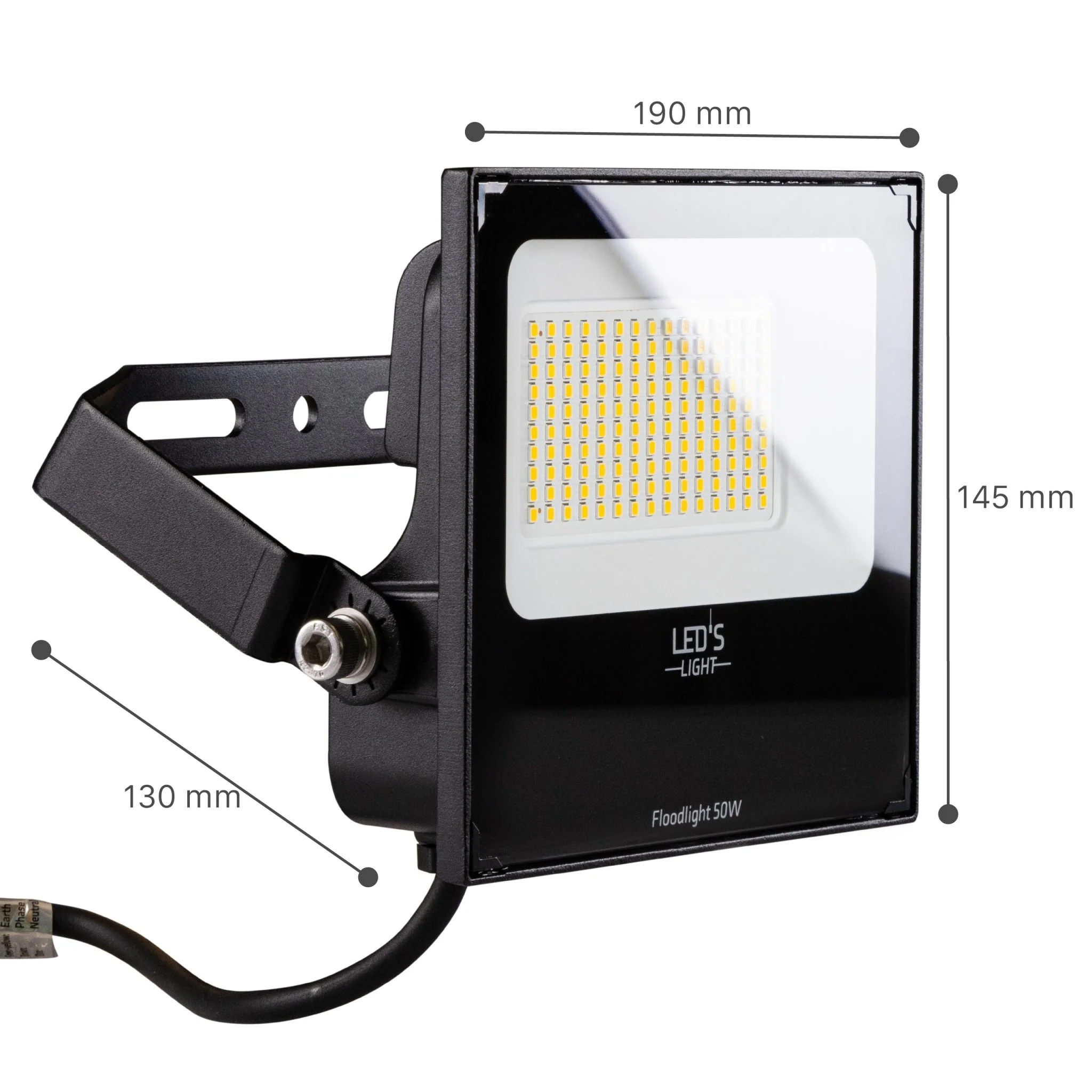 LED's Light Floodlight 8000 - Waterbestendig en Kantelbaar - 50W - Image 4