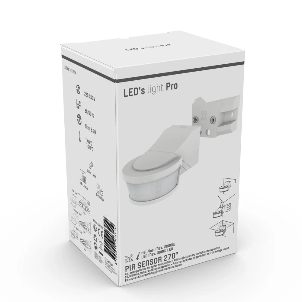 LED's Light Pro Bewegingssensor met Hoekprofiel - Universeel - 12 meter bereik - Wit - Image 10