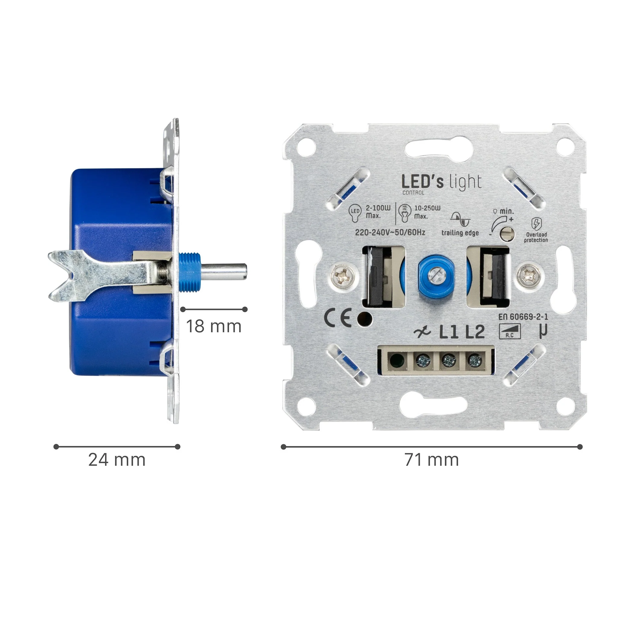 LED's Light Universele LED dimmer - 2 tot 250W - Fase afsnijding - Image 3