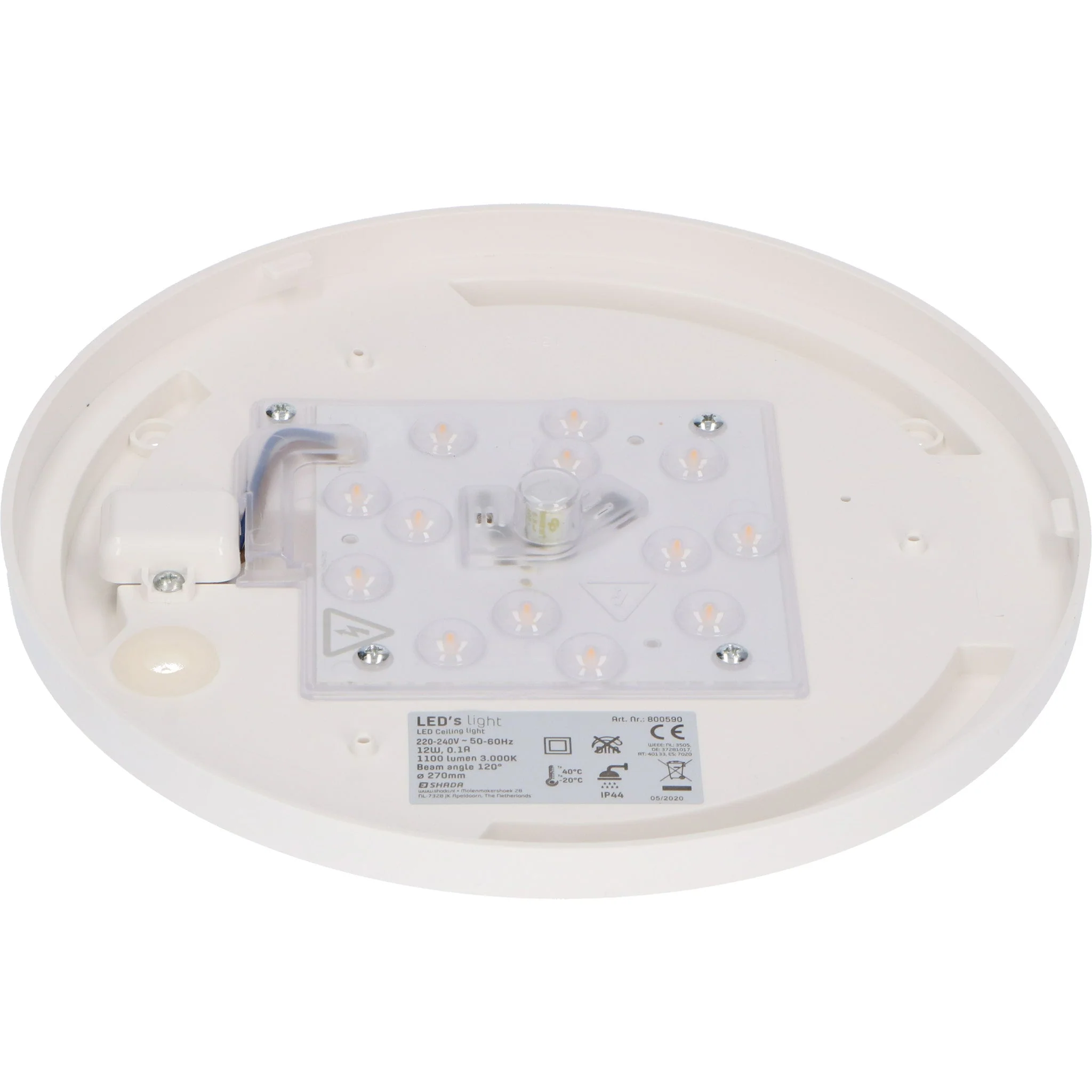 LED's Light Universele Plafondlamp 1160 - Ø 27 cm - Warm wit (3000K) - Spatwaterdicht IP44 - Image 9