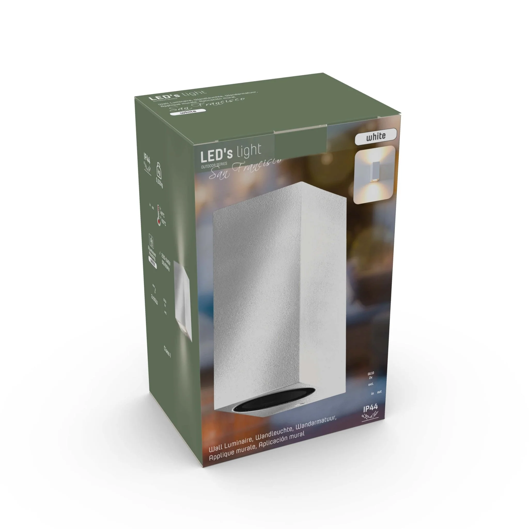 NØRD Up&Down - LED's Light LED Buitenlamp met GU10 fitting - Rechthoek - IP44 - Wit - Model Milaan - Image 14
