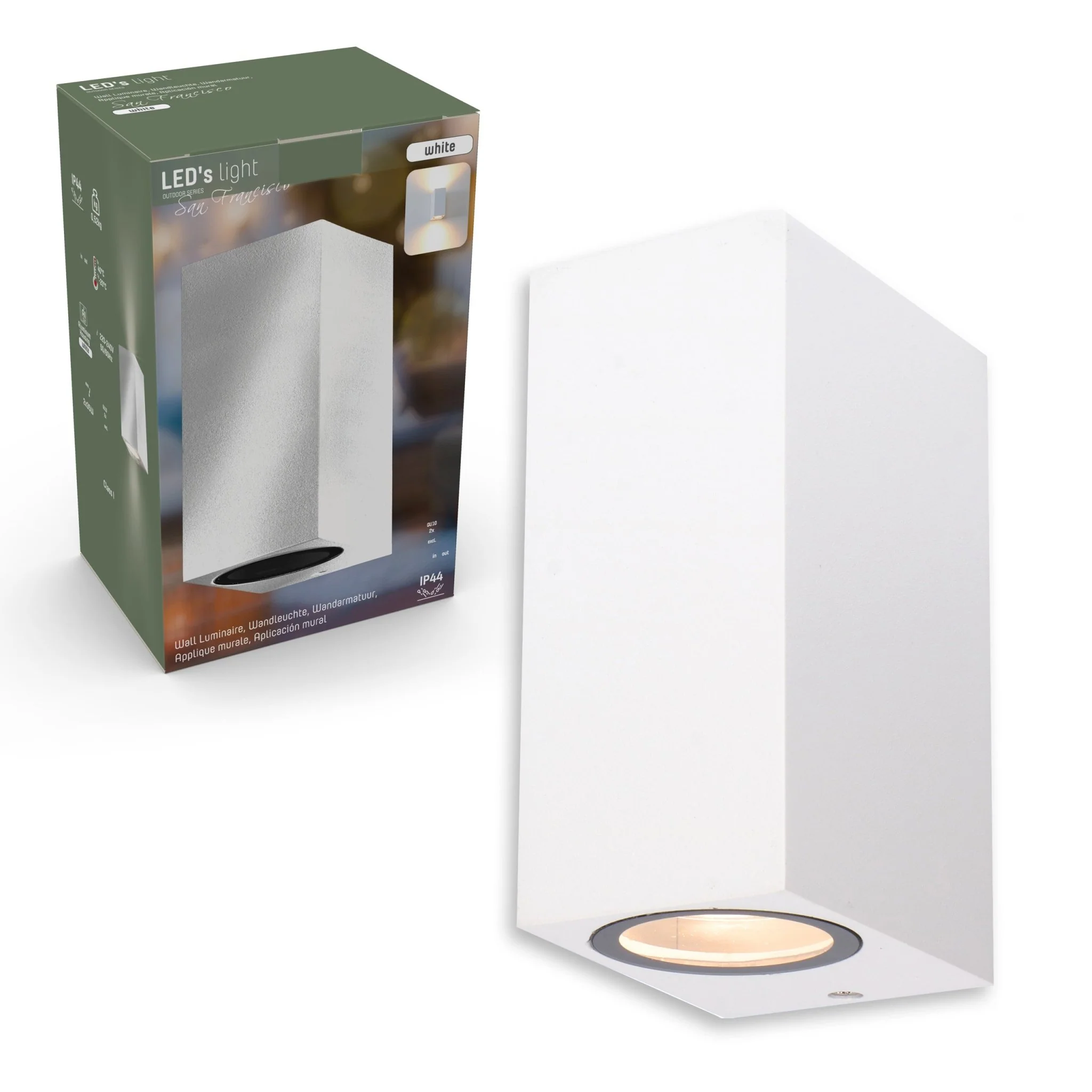 NØRD Up&Down - LED's Light LED Buitenlamp met GU10 fitting - Rechthoek - IP44 - Wit - Model Milaan - Image 7
