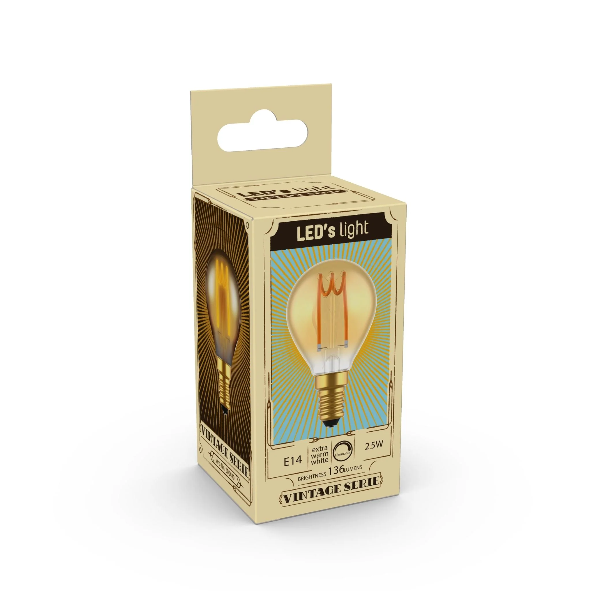 Proventa DECO LED Filament lamp E14 - Model XS globe - Dimbaar - _ 45 mm - Extra warm wit - Image 3