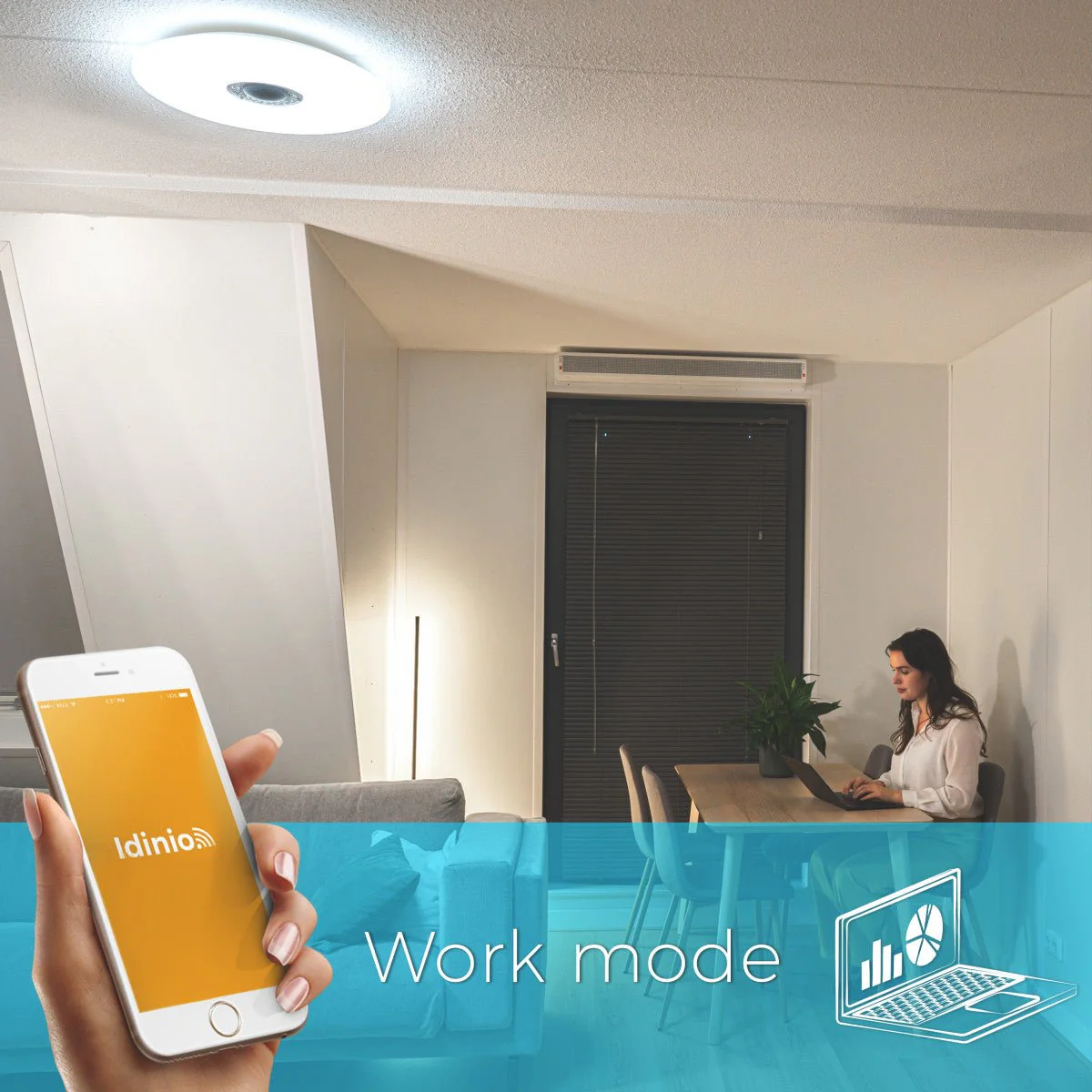VoiceControl LED Plafondlamp 50 cm met Google Nest & Amazon Echo Dot houder - Bedienbaar met App - Image 11