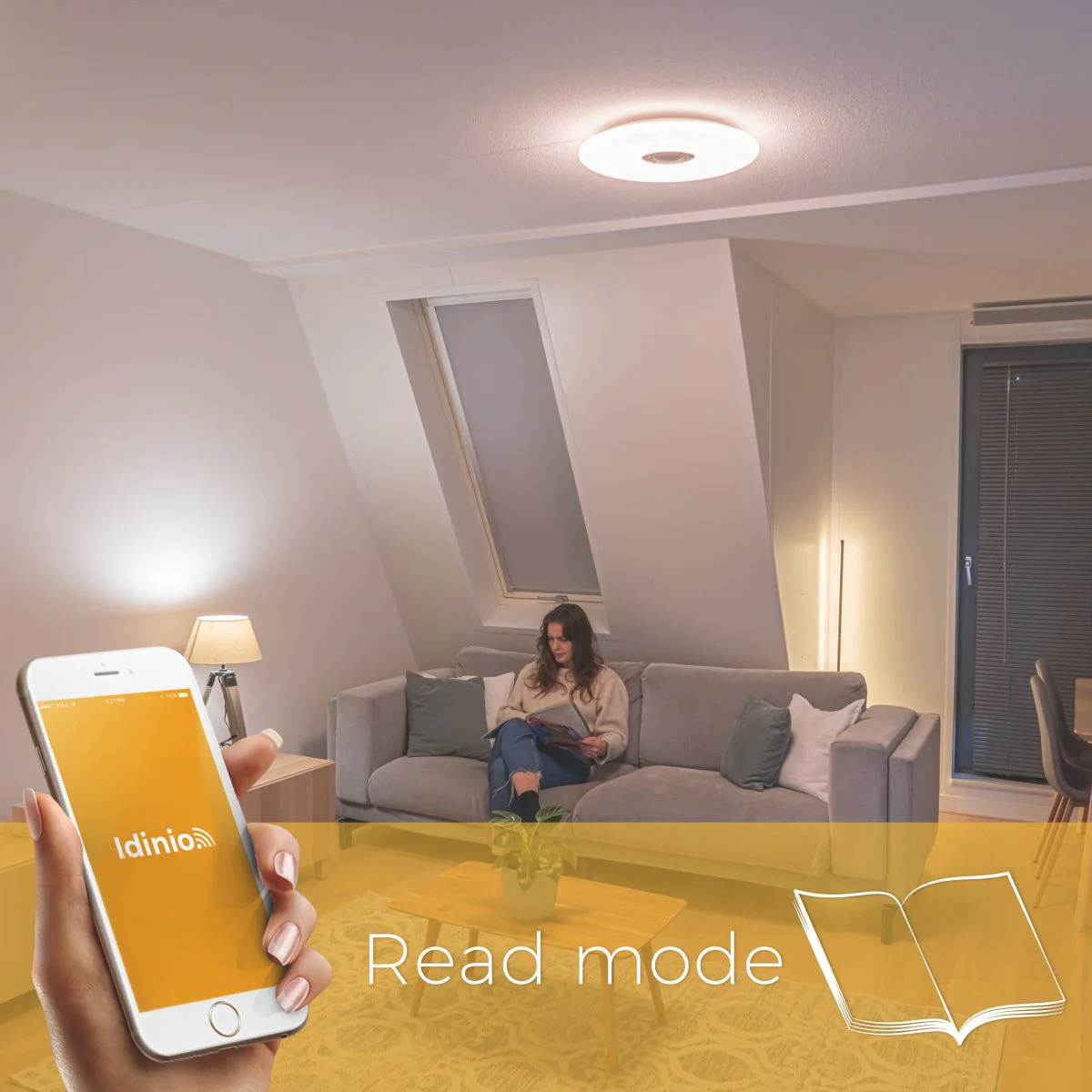 VoiceControl LED Plafondlamp 50 cm met Google Nest & Amazon Echo Dot houder - Bedienbaar met App - Image 12
