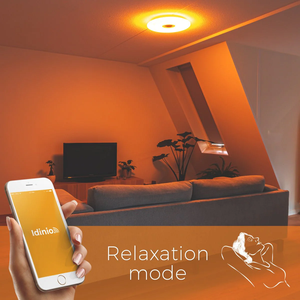 VoiceControl LED Plafondlamp 50 cm met Google Nest & Amazon Echo Dot houder - Bedienbaar met App - Image 13