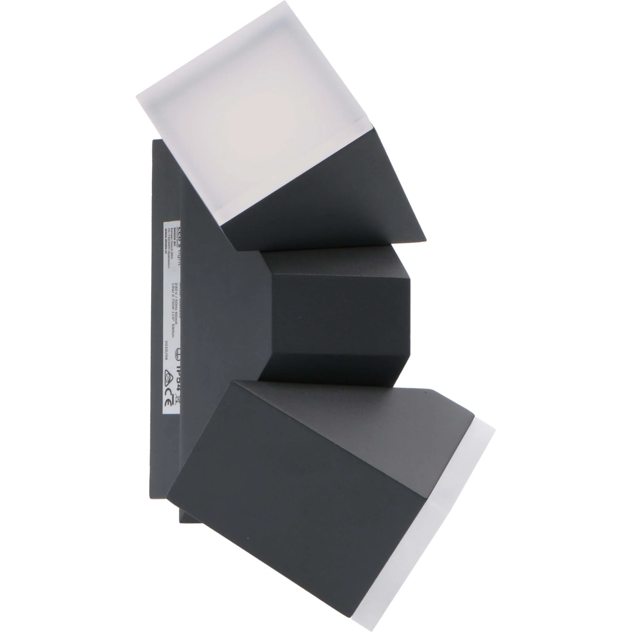 2 pack LED's Light 2-lichts LED Design Buitenlamp - Model Terni - Draaibaar - Warm wit - Antraciet - Image 13