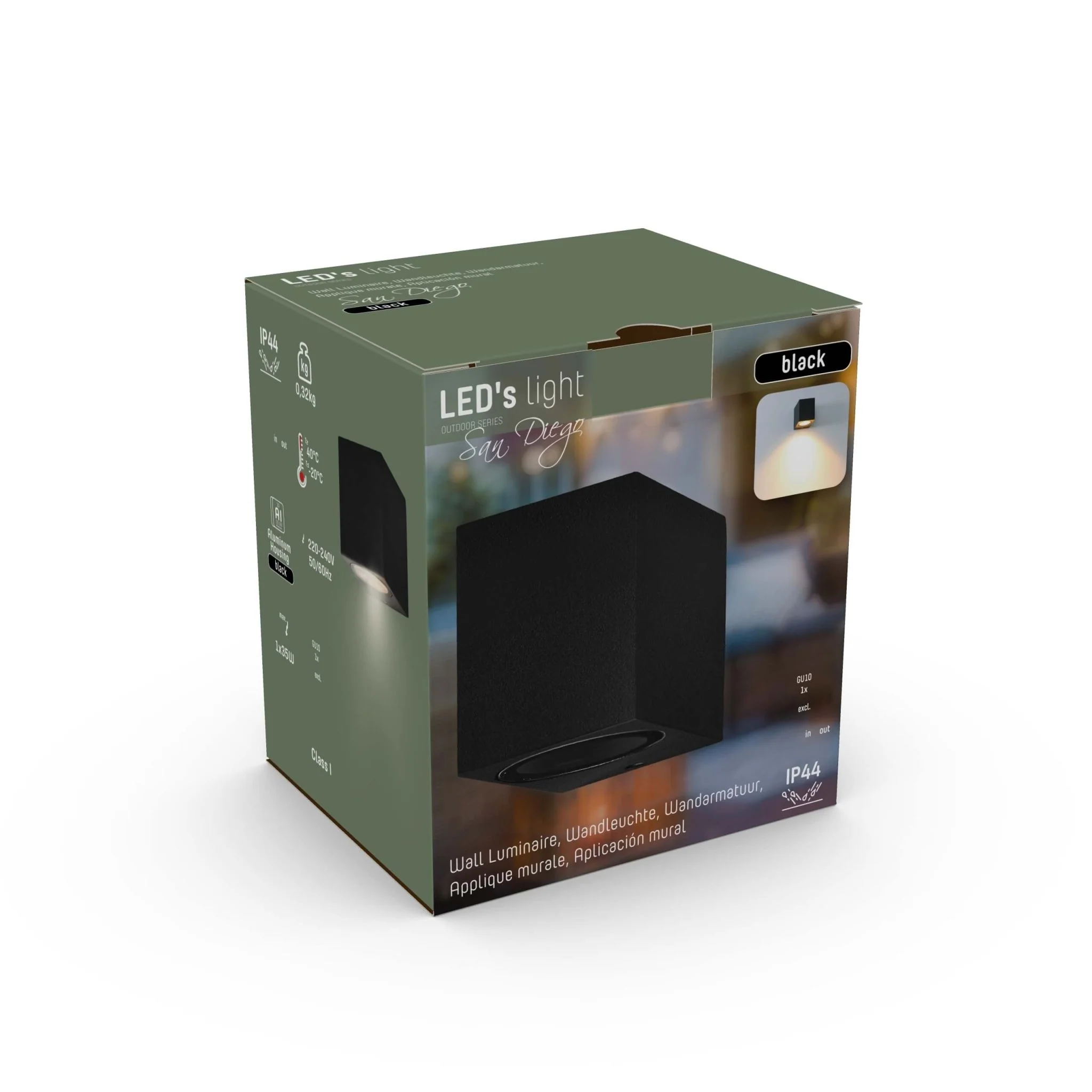NØRD Down - LED's Light LED Wandlamp Buiten met GU10 fitting - Vierkant - IP44 - Zwart - Model Rome - Image 13