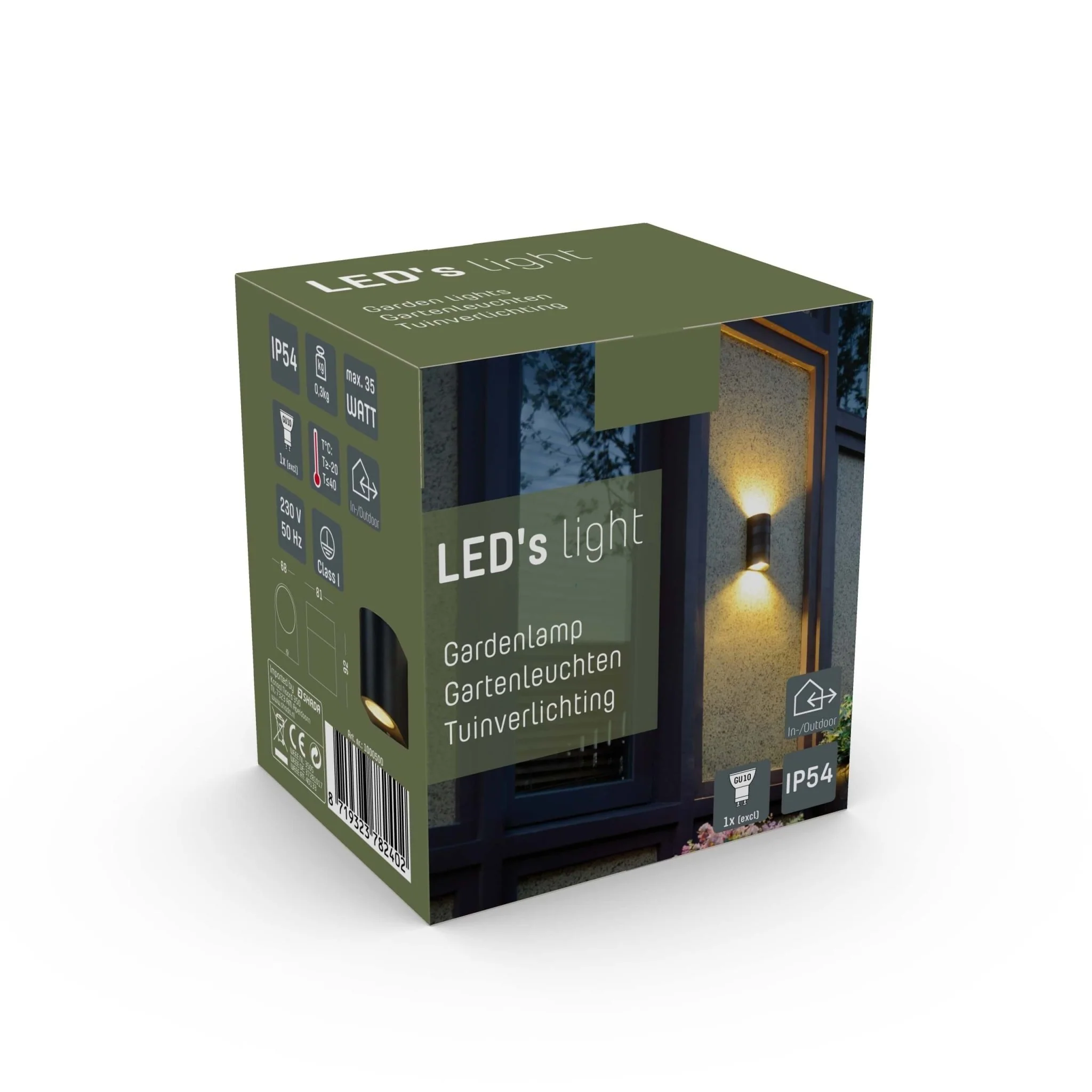 LED's Light LED Wandlamp buiten met GU10 fitting - Rond - Model San Marino - IP44 - Zwart - Image 11