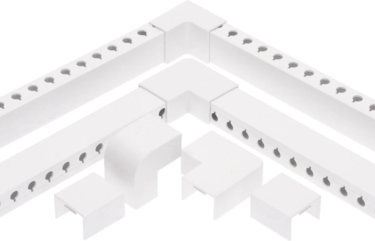 OrgaNice Kabelgoten Set - Zelfklevende organiser voor Bureau & TV - Wit - Image 8