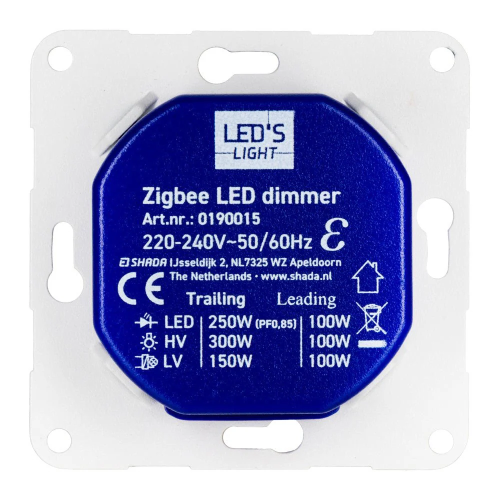 LED's Light Smart Zigbee LED dimmer - 300 watt - Geschikt voor fase afsnijding (trailing edge) & fase aansnijding (leading edge) - Inbouw dimmer - Universeel - Image 3
