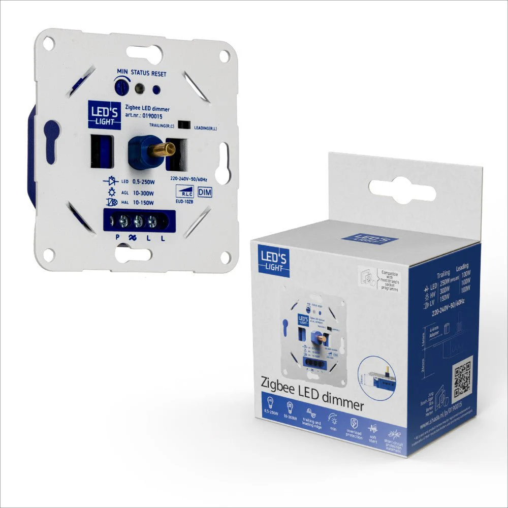 LED's Light Smart Zigbee LED dimmer - 300 watt - Geschikt voor fase afsnijding (trailing edge) & fase aansnijding (leading edge) - Inbouw dimmer - Universeel - Image 4